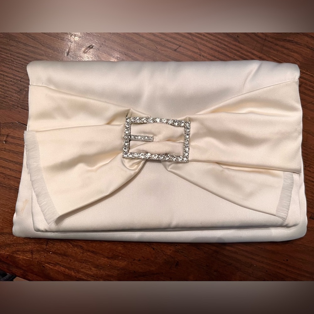 Vintage Satin Bow Clutch